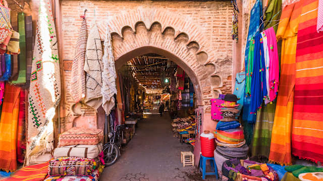 Jamaa el-Fna Markt, Marrakesch, Marokko.