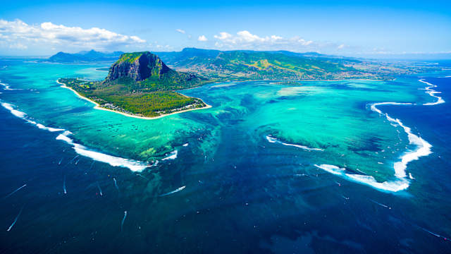 Luftaufnahme, Le Morne Brabant, Mauritius