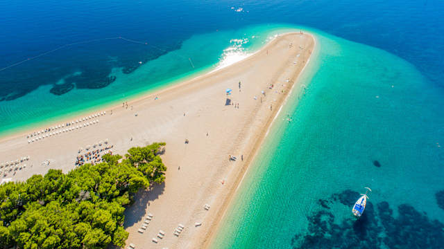 Zlatni Rat Strand, Bol, Kroatien