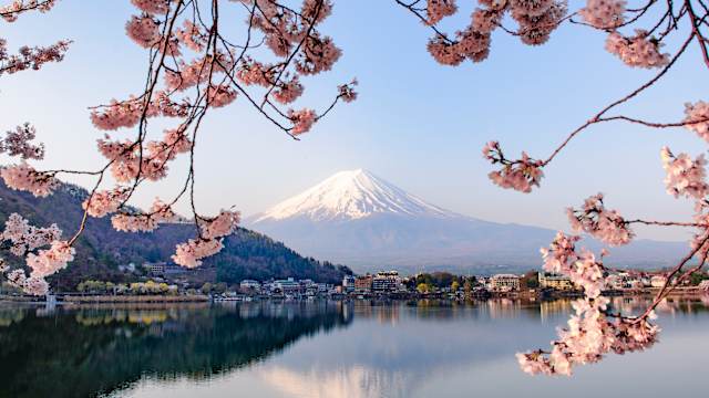 Fuji Berg am Kawaguchiko See in Japan