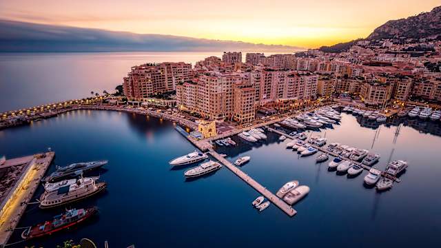 Monaco, Monte Carlo at dusk