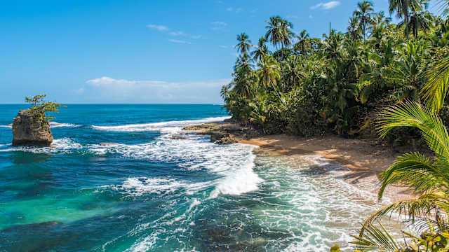 Paradise beach of Manzanillo at Puerto Viejo, Costa Rica