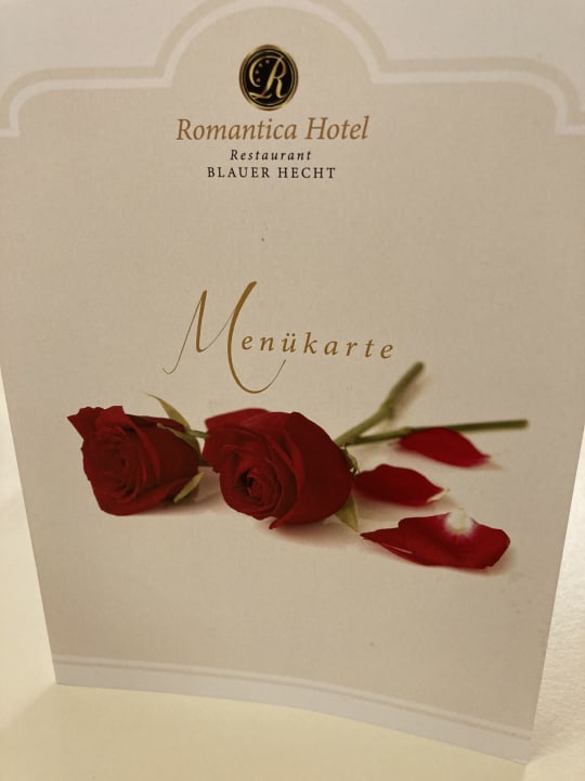 Schöne Speisekarte Romantica Hotel Blauer Hecht Dinkelsbühl