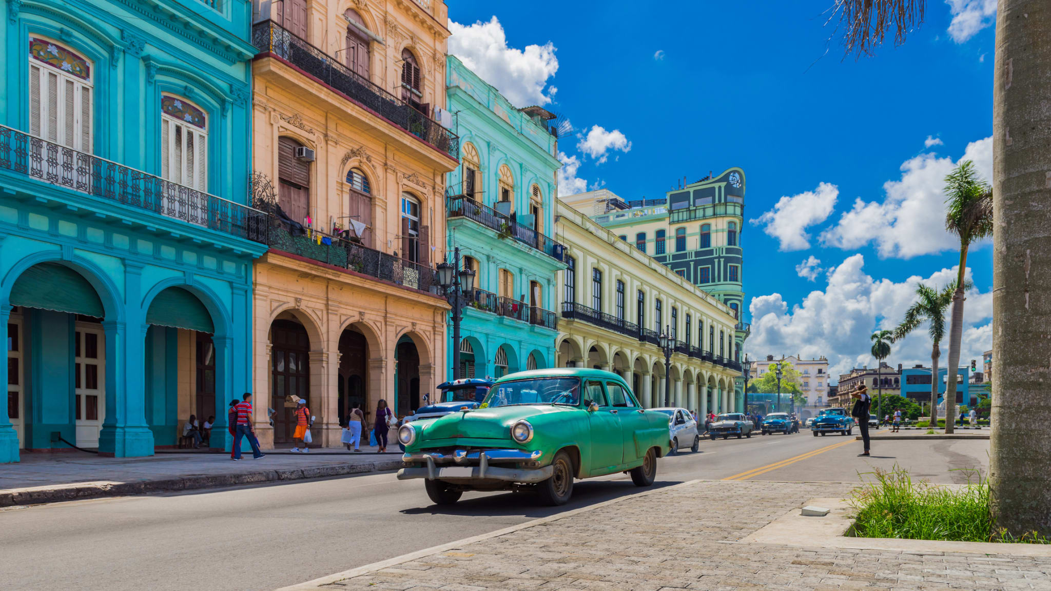 Hauptstraße in Havanna, Kuba