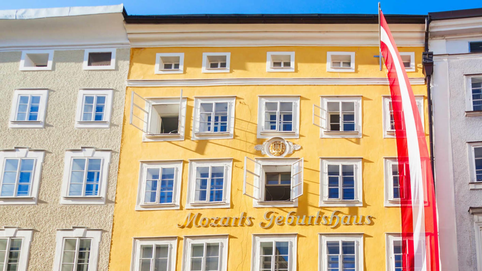 Mozarts Geburtshaus, Salzburg, Österreich © saiko3p/iStock / Getty Images Plus via Getty Images