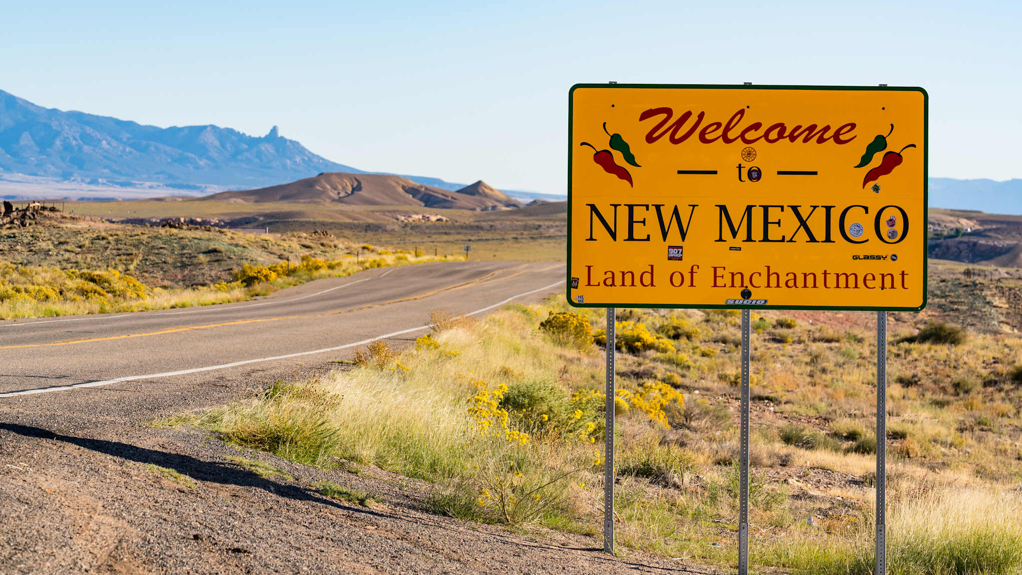 Straßenschild in New Mexico, USA