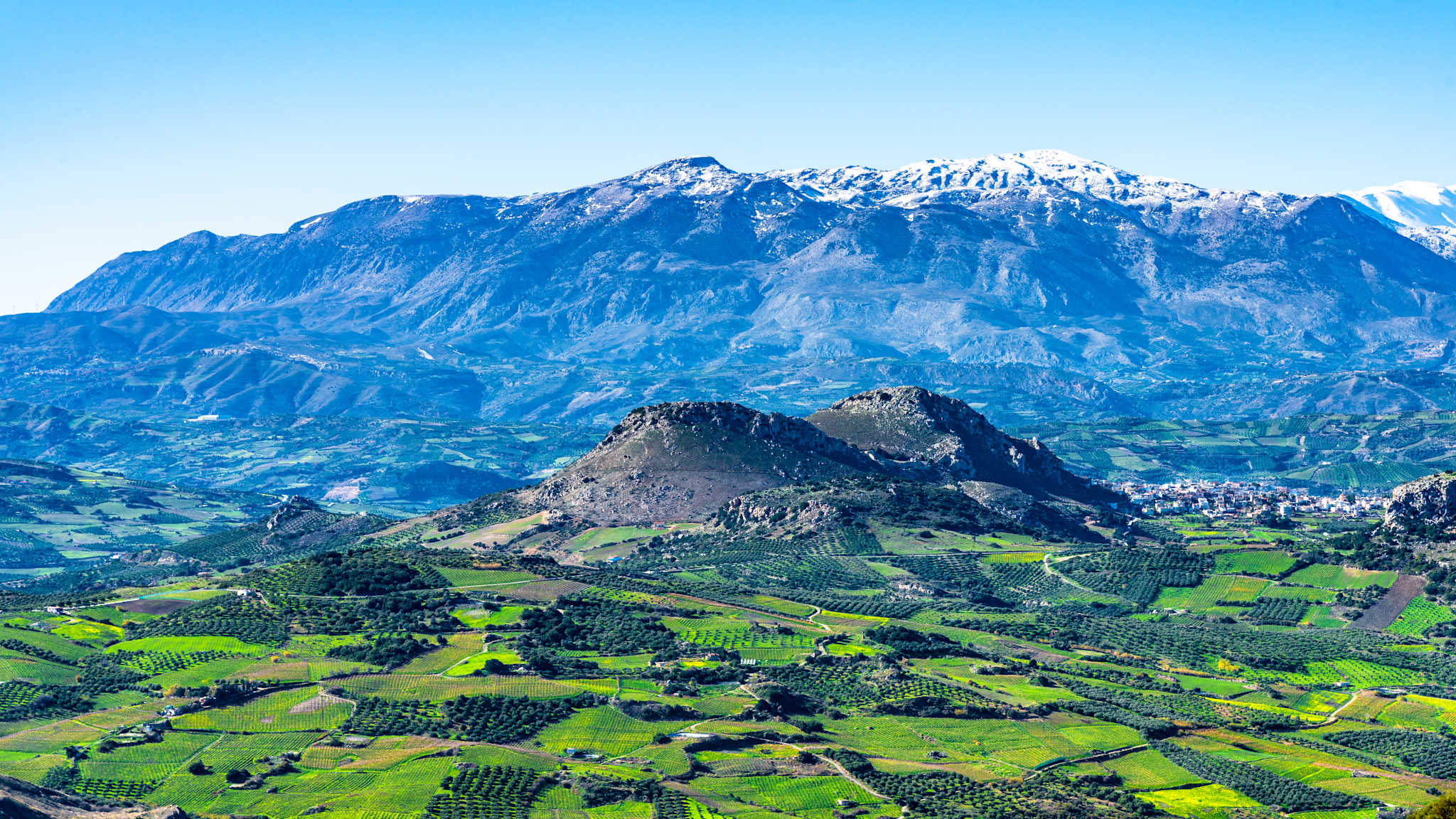 Schnee auf dem Psiloritis, Kreta, Griechenland
