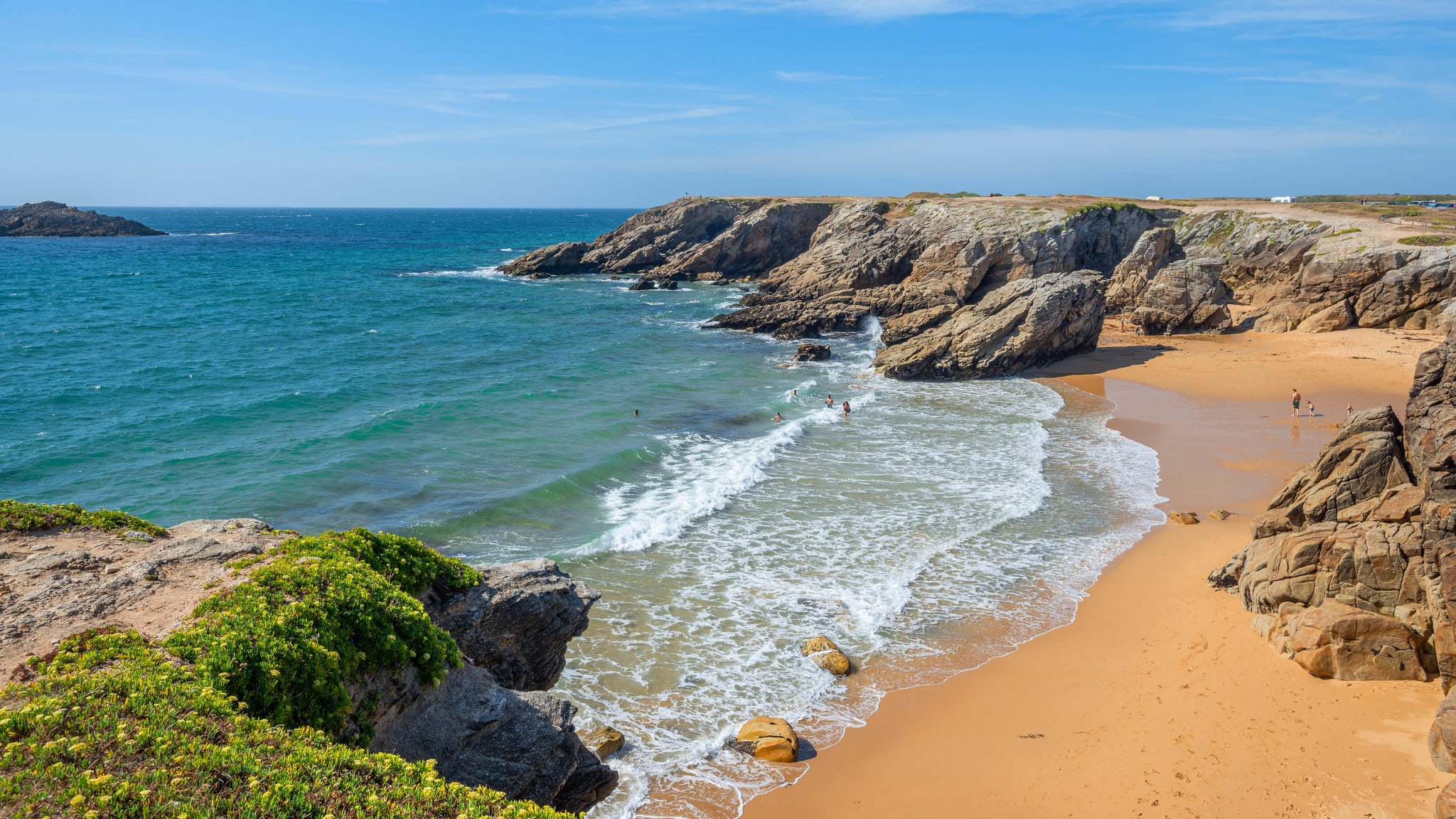 Strand an der Küste der Cote Sauvage, Bretange © Hans-Georg Eiben/HUBER IMAGES