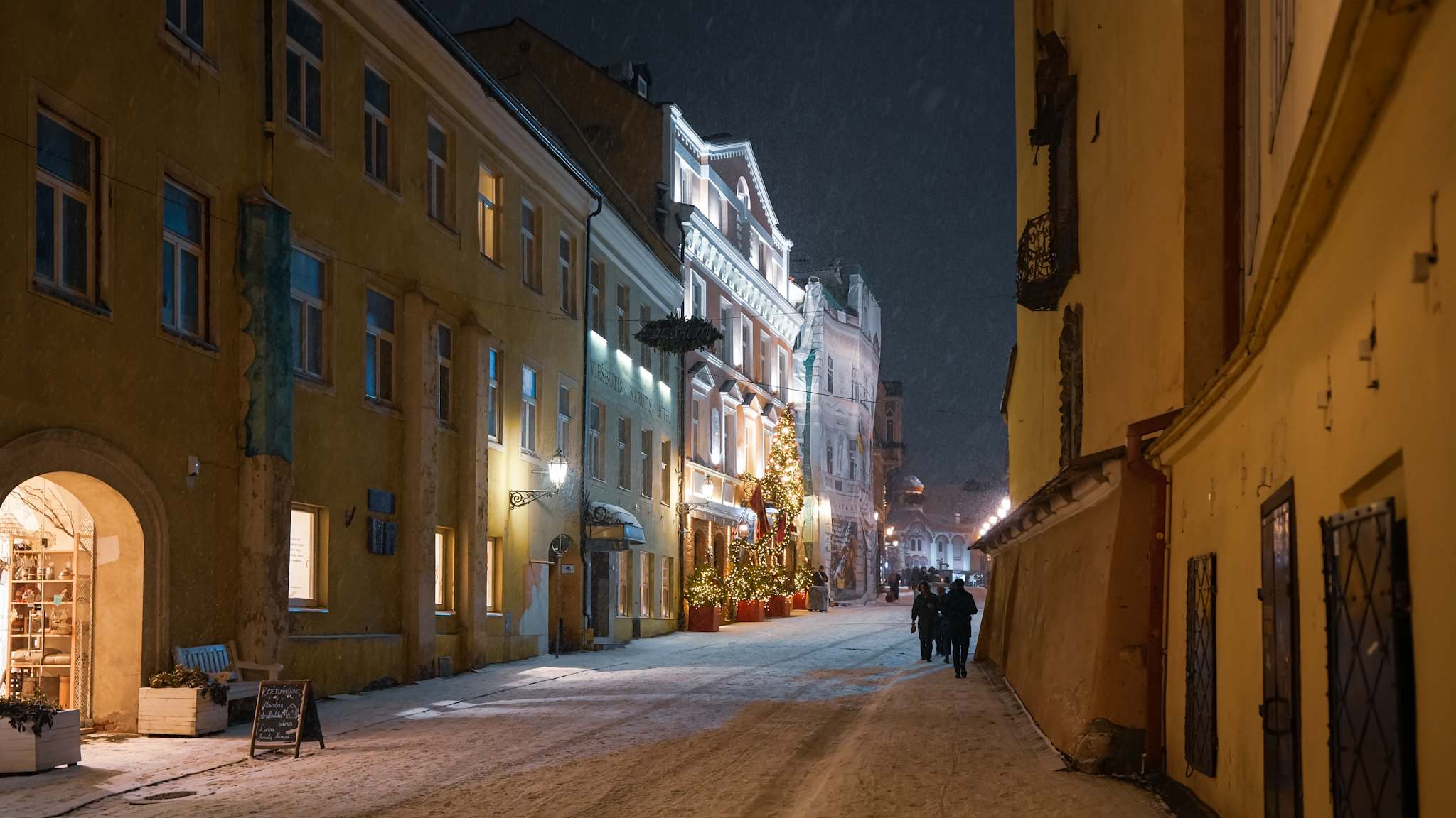 Altstadtgasse im Schnee