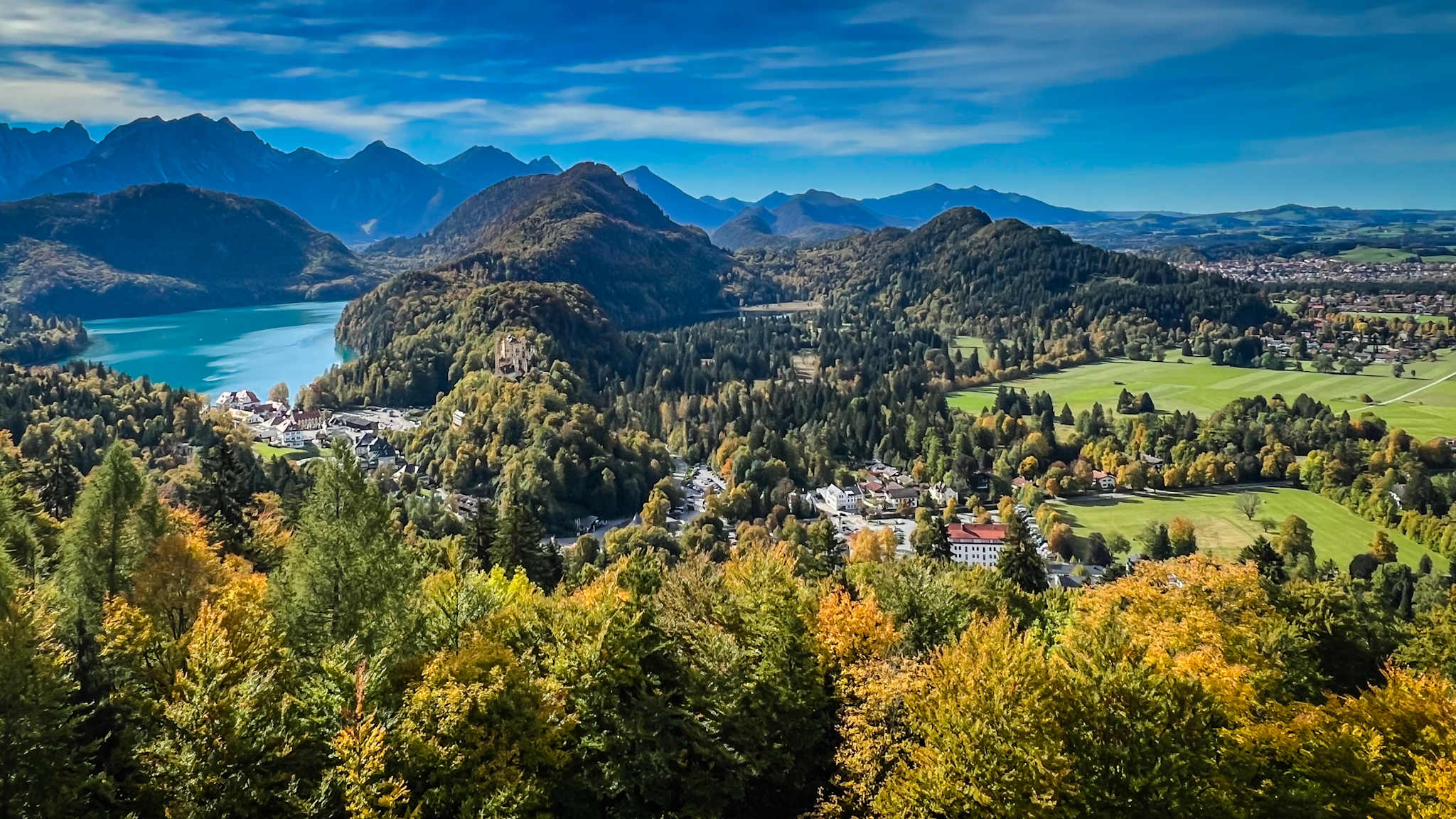 Ausblick auf die Ammergauer Alpen.