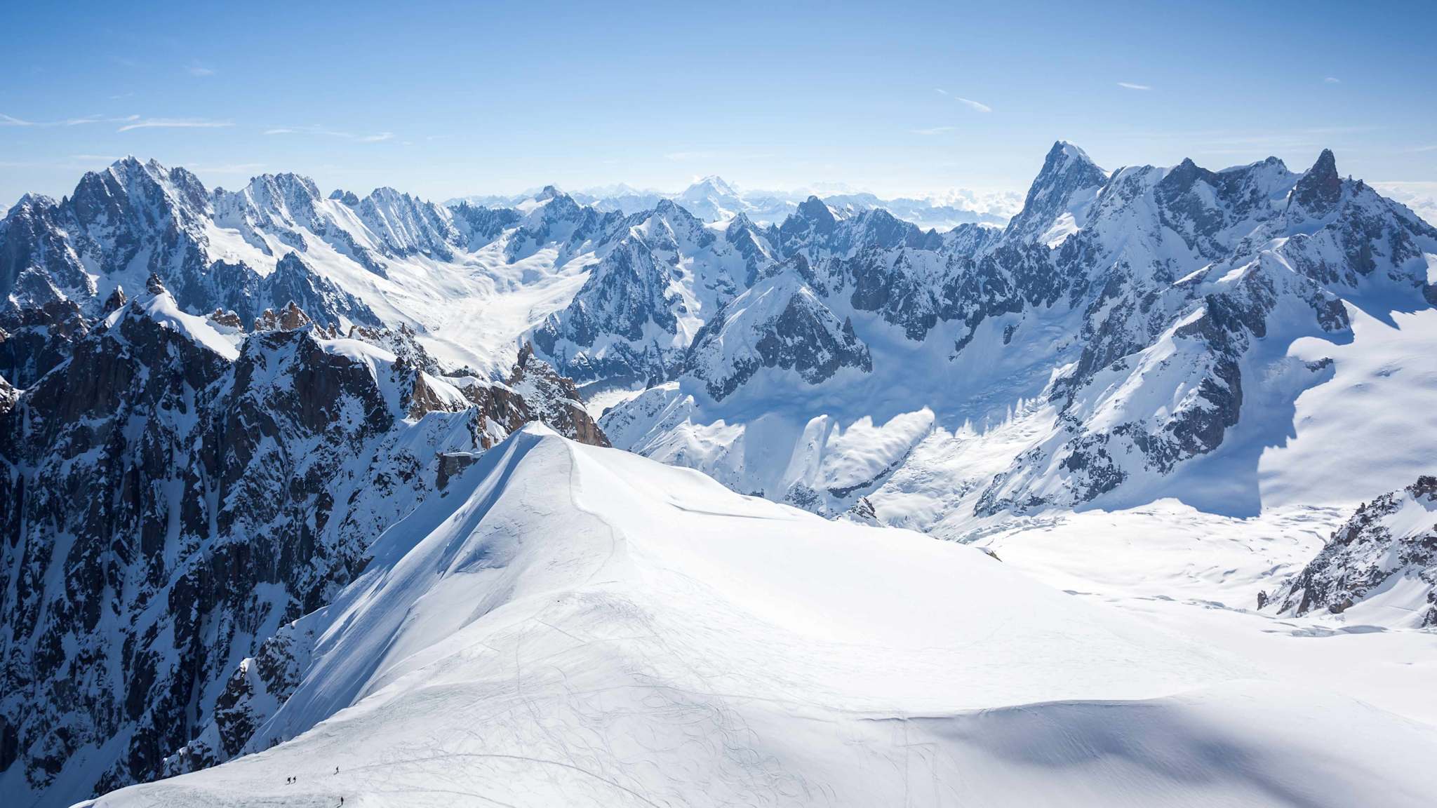 Blick auf die Berge von Charmonix.