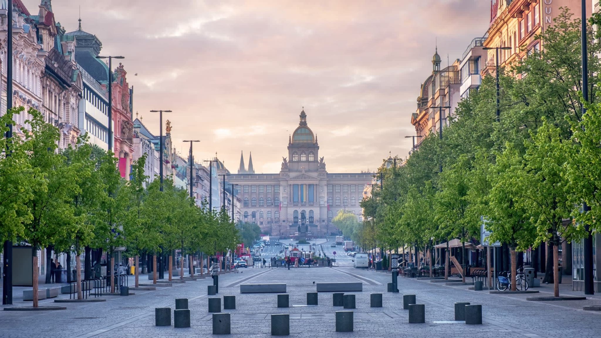 Der Wenzelsplatz in der Neustadt Prags.