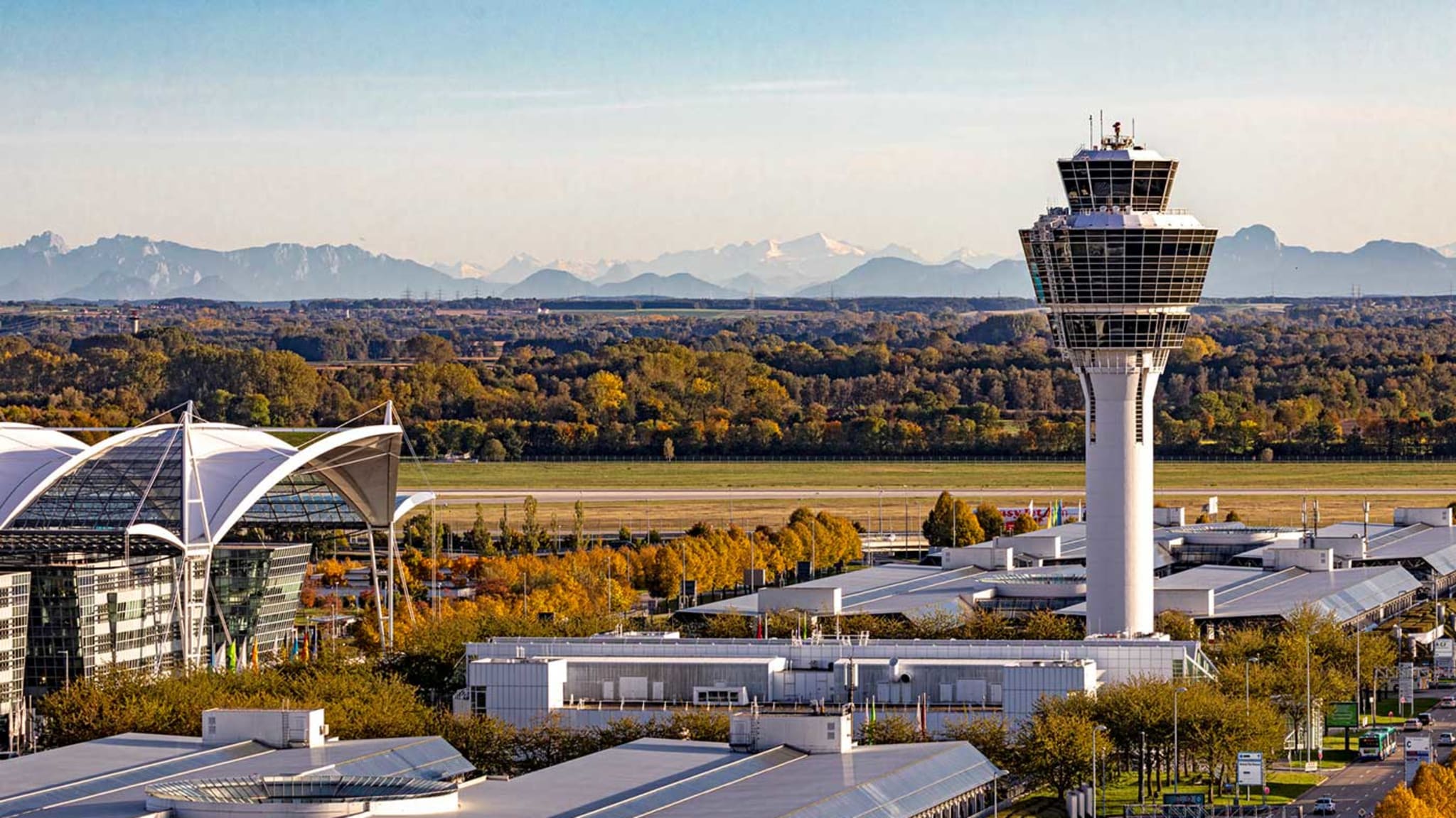 Alpenpanorama, Flughafen München © Flughafen München