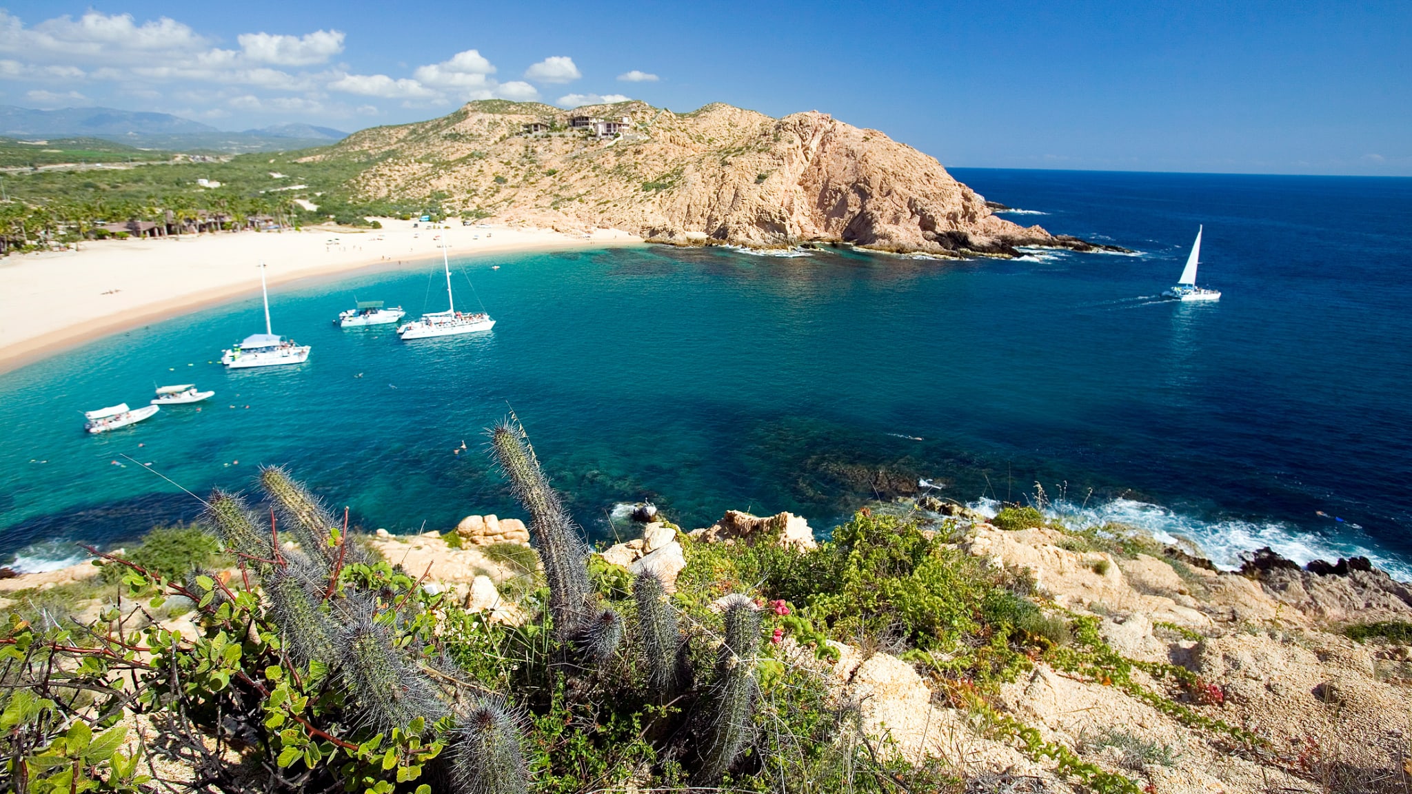 Katamarane in der Bahia Santa Maria, Los Cabos, Mexiko