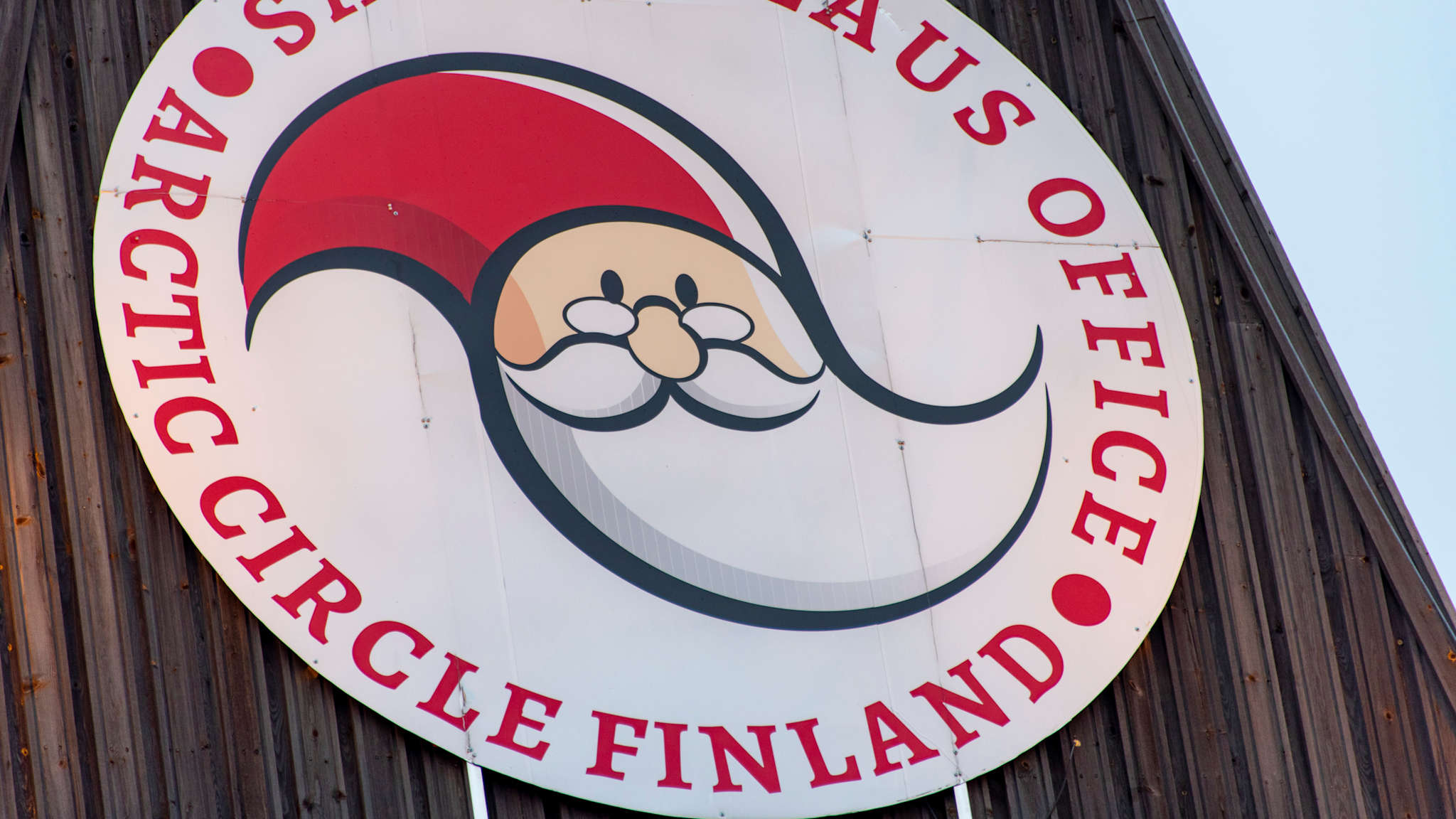 Das Logo für das Weihnachtsdorf mit Weihnachtsmann