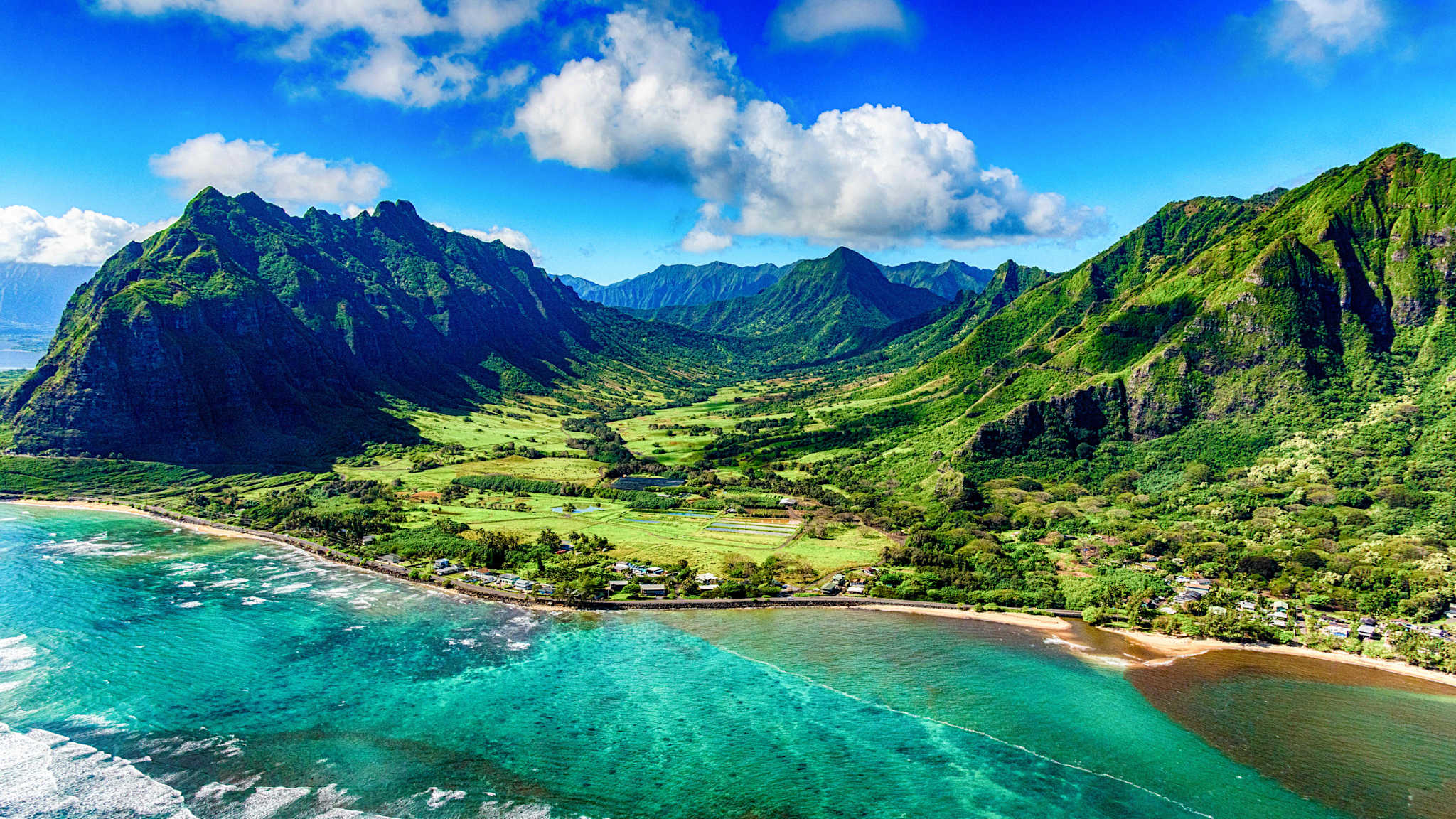 Luftaufnahme von Oahu, Hawaii.
