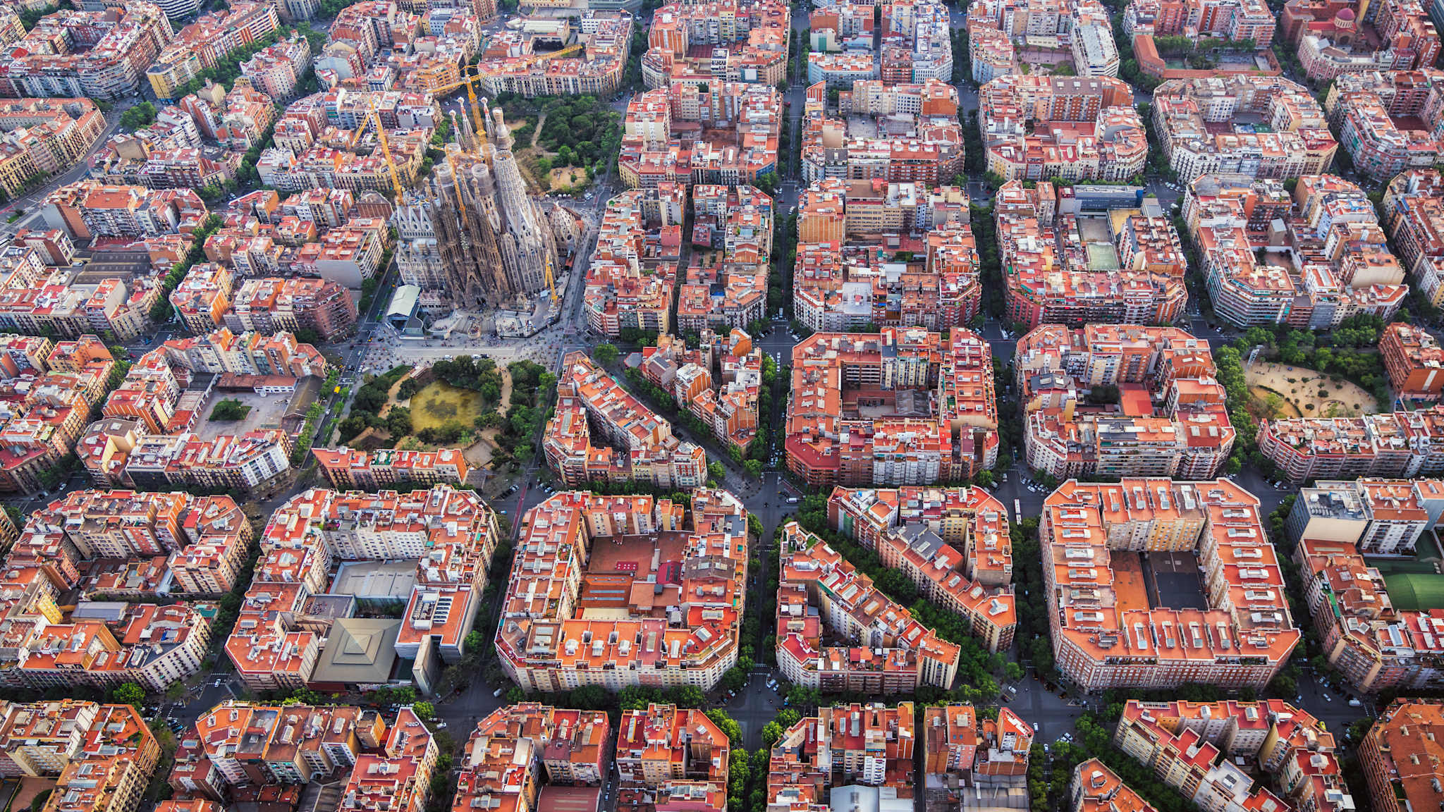 Luftbild von Barcelona.