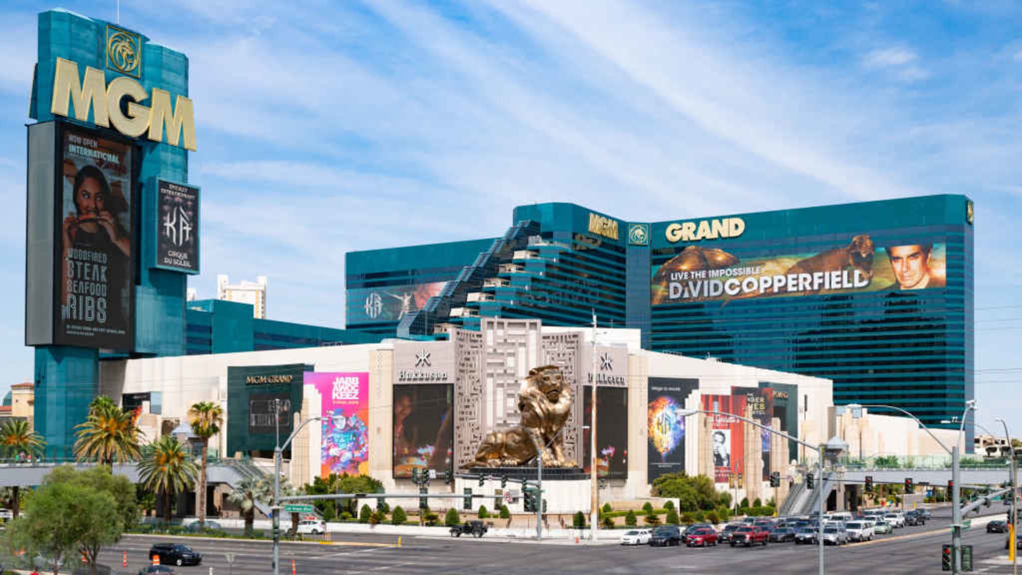 Blick auf das MGM Grand Hotel und Casino, Las Vegas, Nevada.