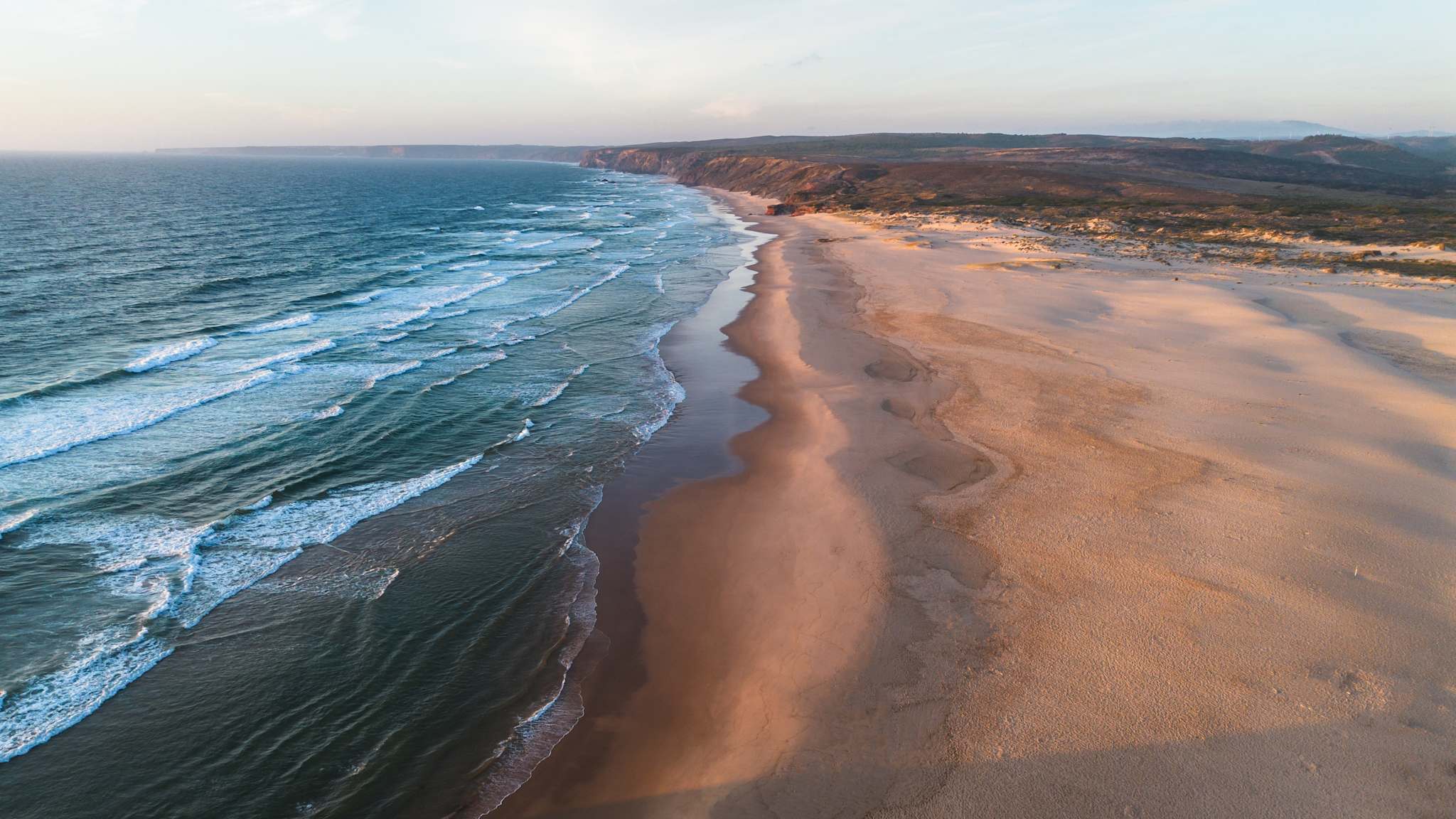 Luftansicht des Praia da Bordeira