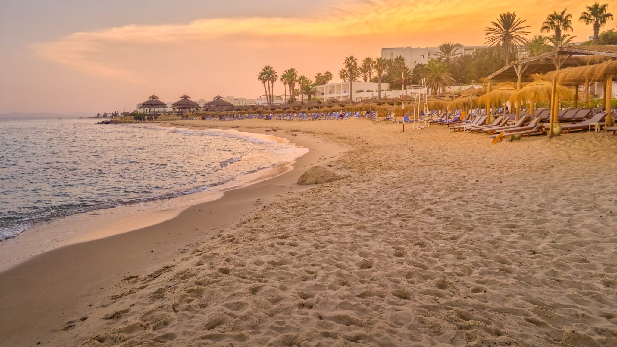 Schöner Strand in Hammamet, Tunesien