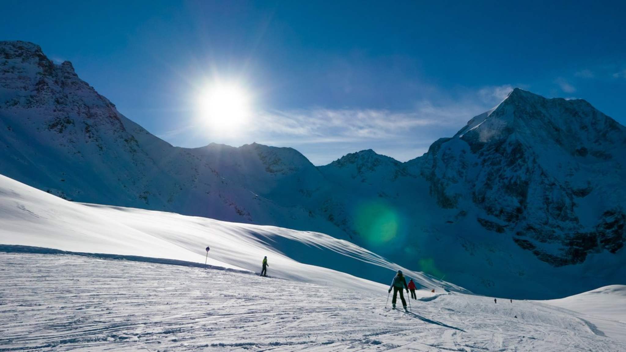 Die Schneesicherheit im Skigebiet Sulden ist sehr hoch.  © Darwel/iStock
