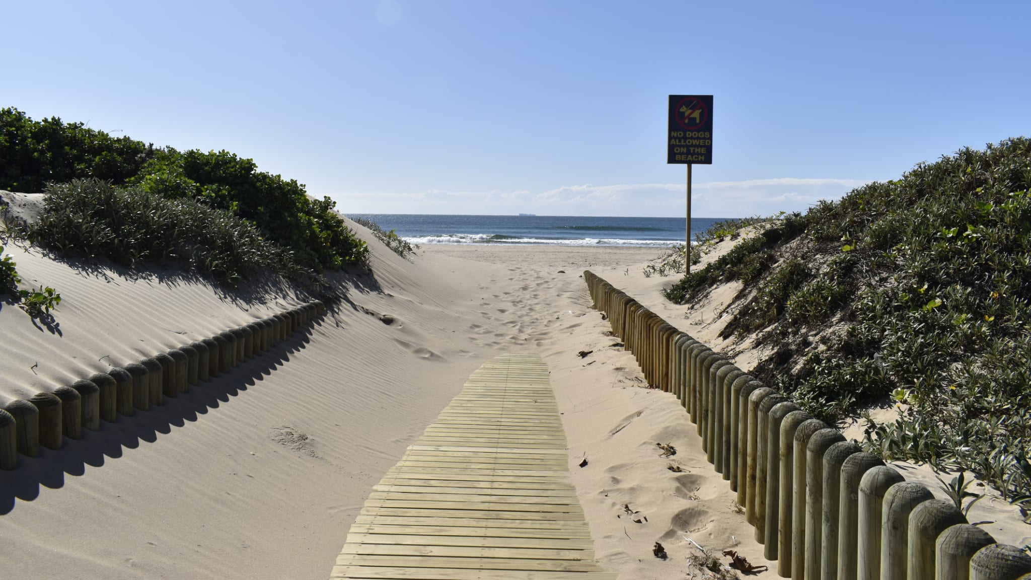 Weg zum North Beach, Durban, Südafrika