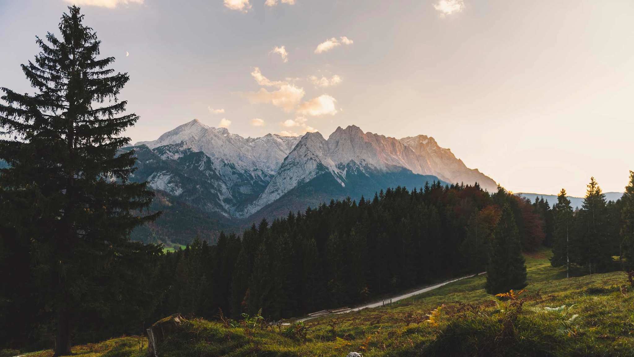 Ausblick auf das Wettersteingebirge in Garmisch-Partenkirchen.
