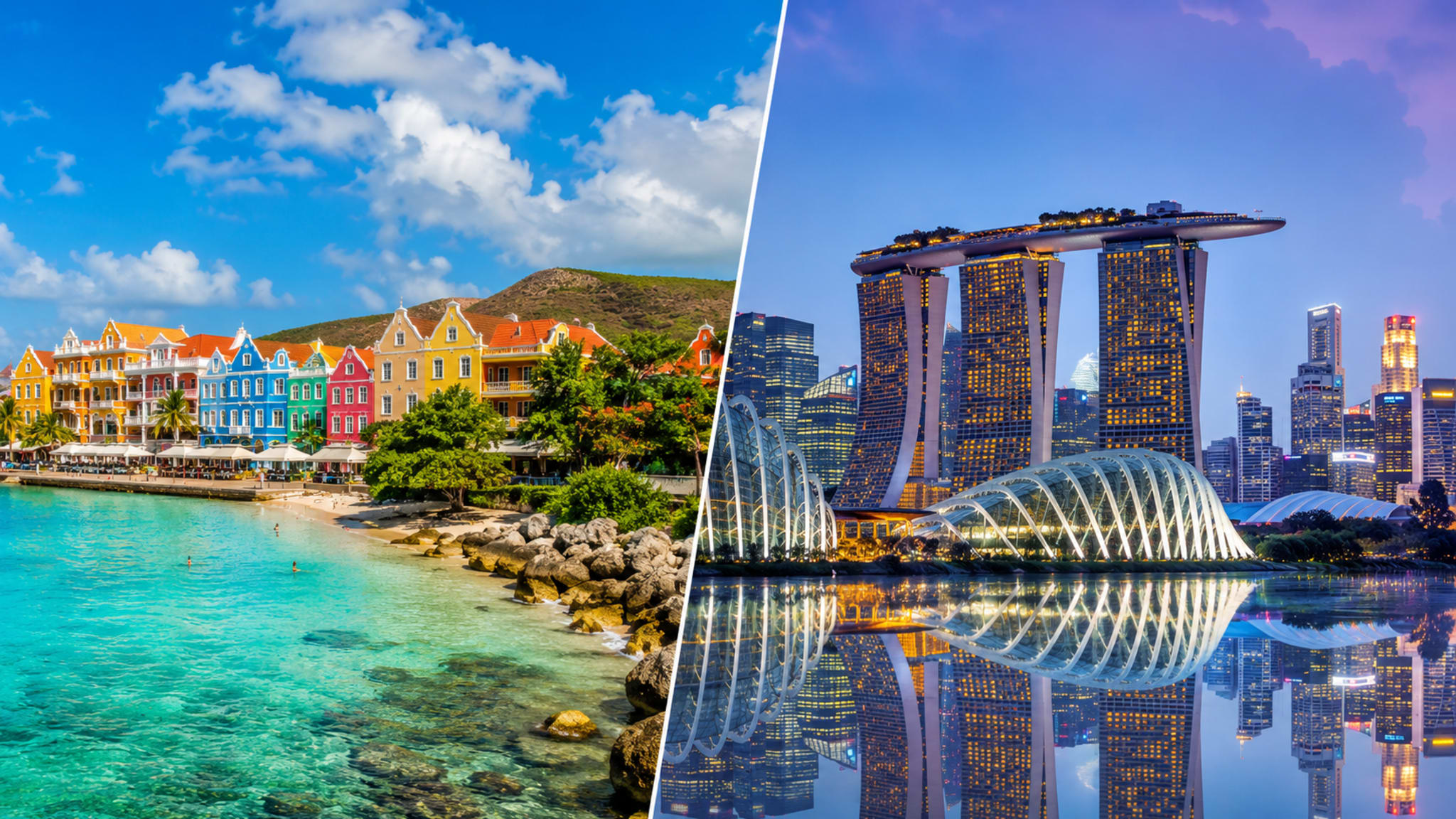 Curaçao und Singapur