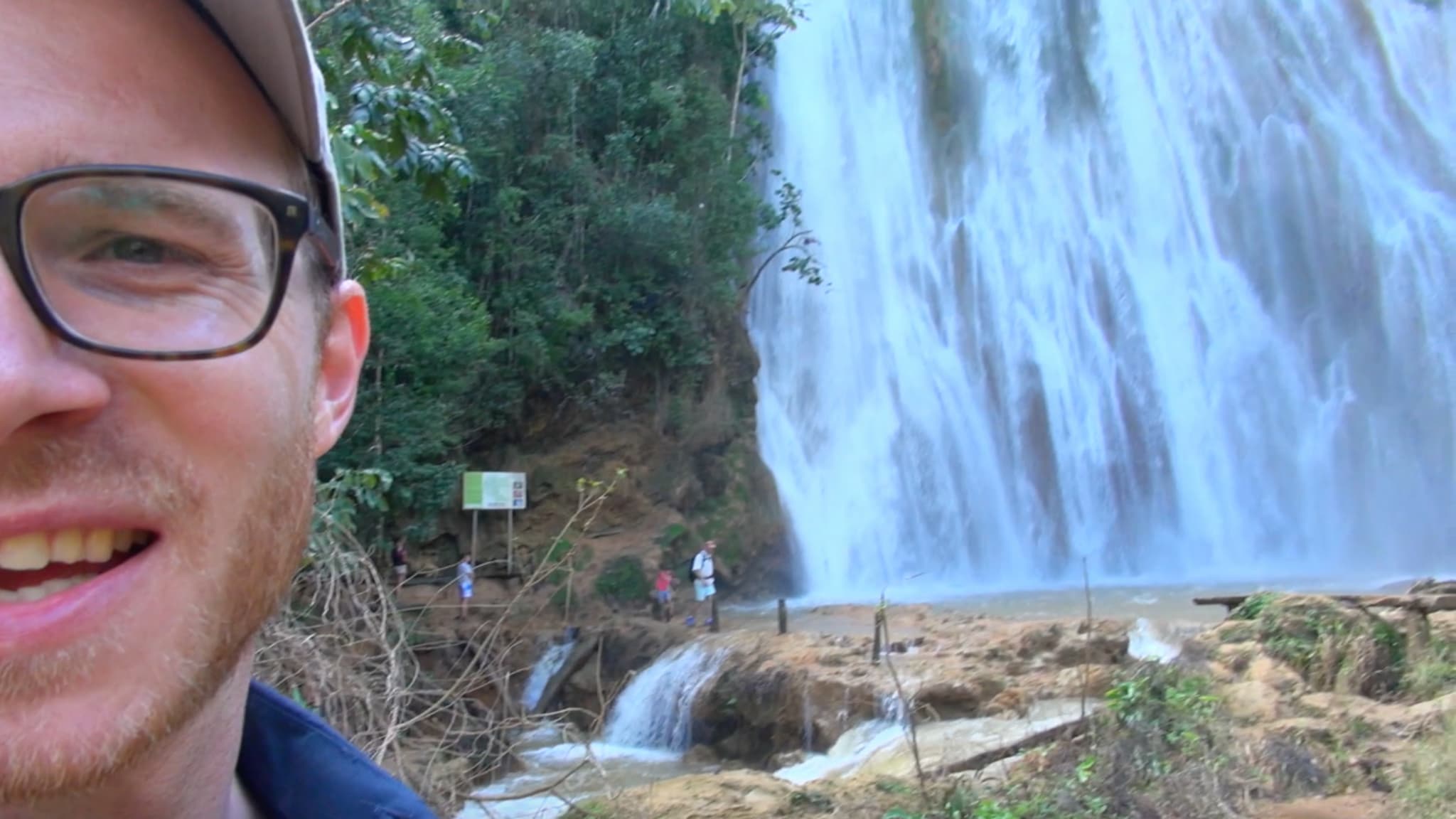 Ankunft am Wasserfall