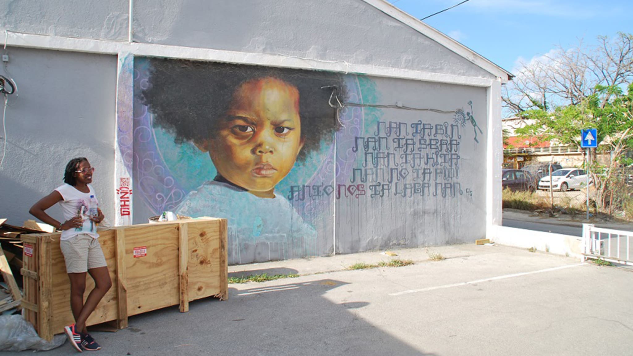 In den Gassen von Willemstad auf Curaçao stößt man immer wieder auf solch beeindruckende Street-Art-Kunstwerke