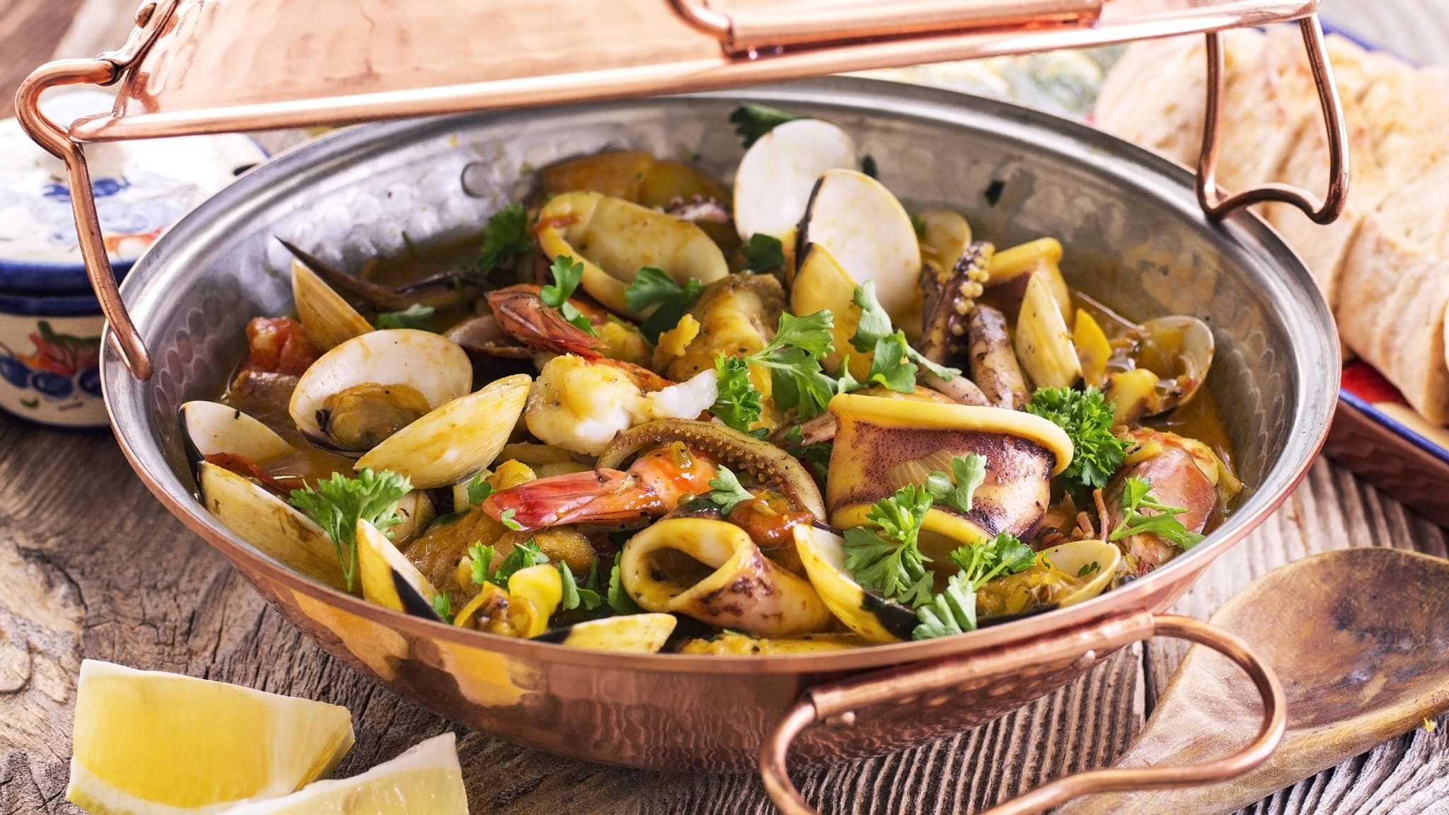 Cataplana, Fisch, Muscheln