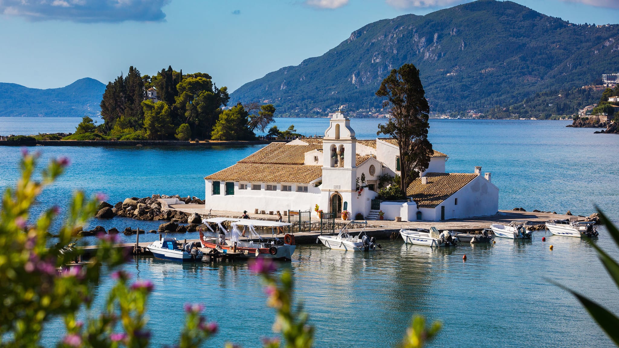 Kloster auf Pontikonisi bei Korfu