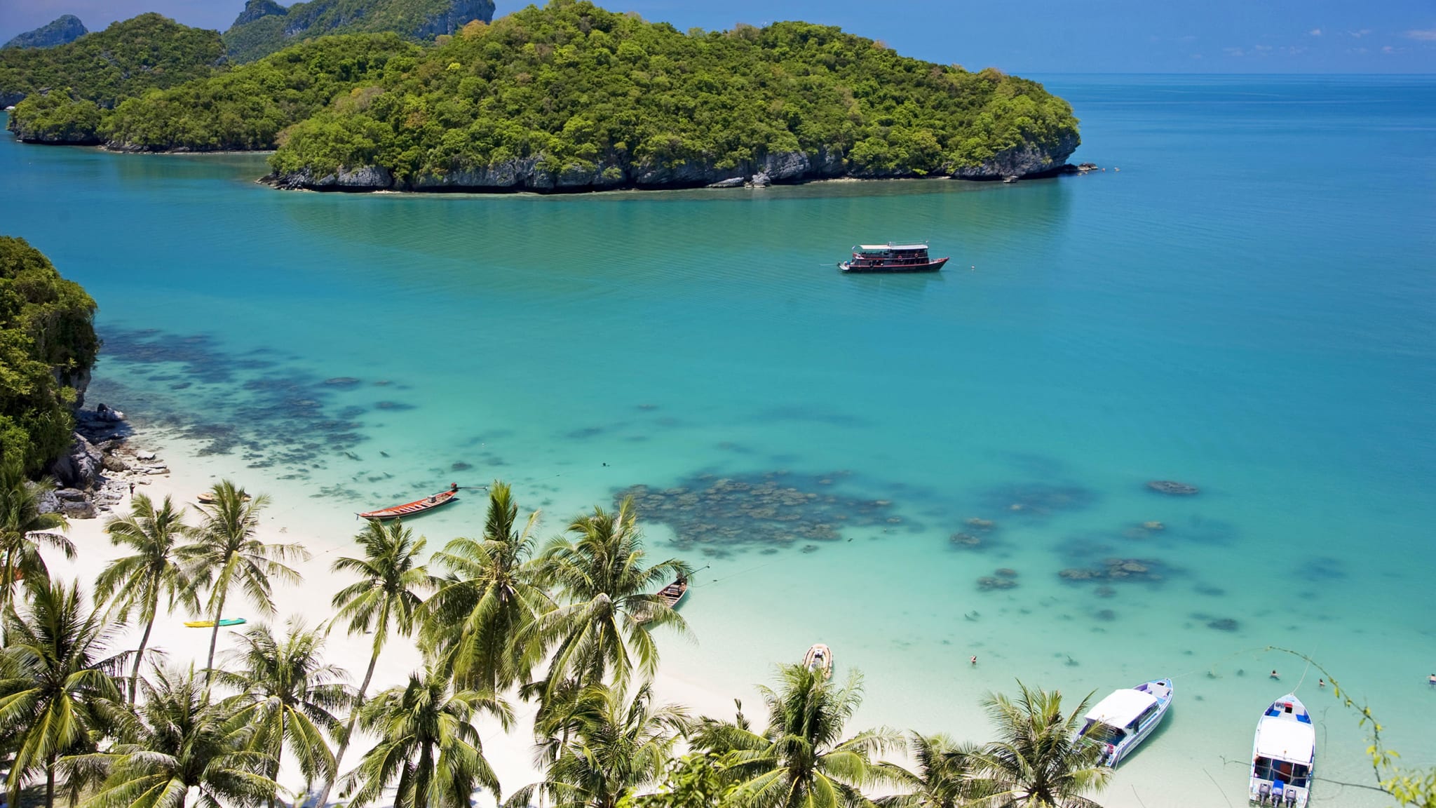 Weißer Sandstrand auf Koh Samui