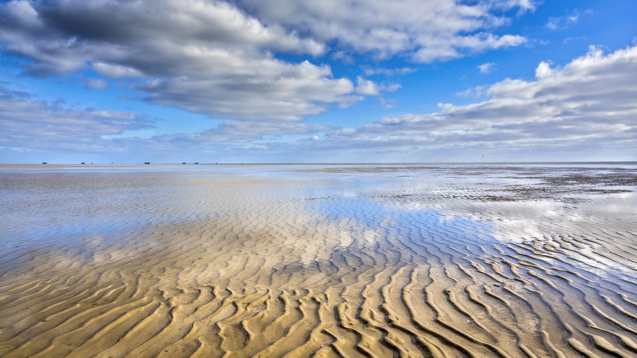 Deutschland Nordsee, Watt und Himmel