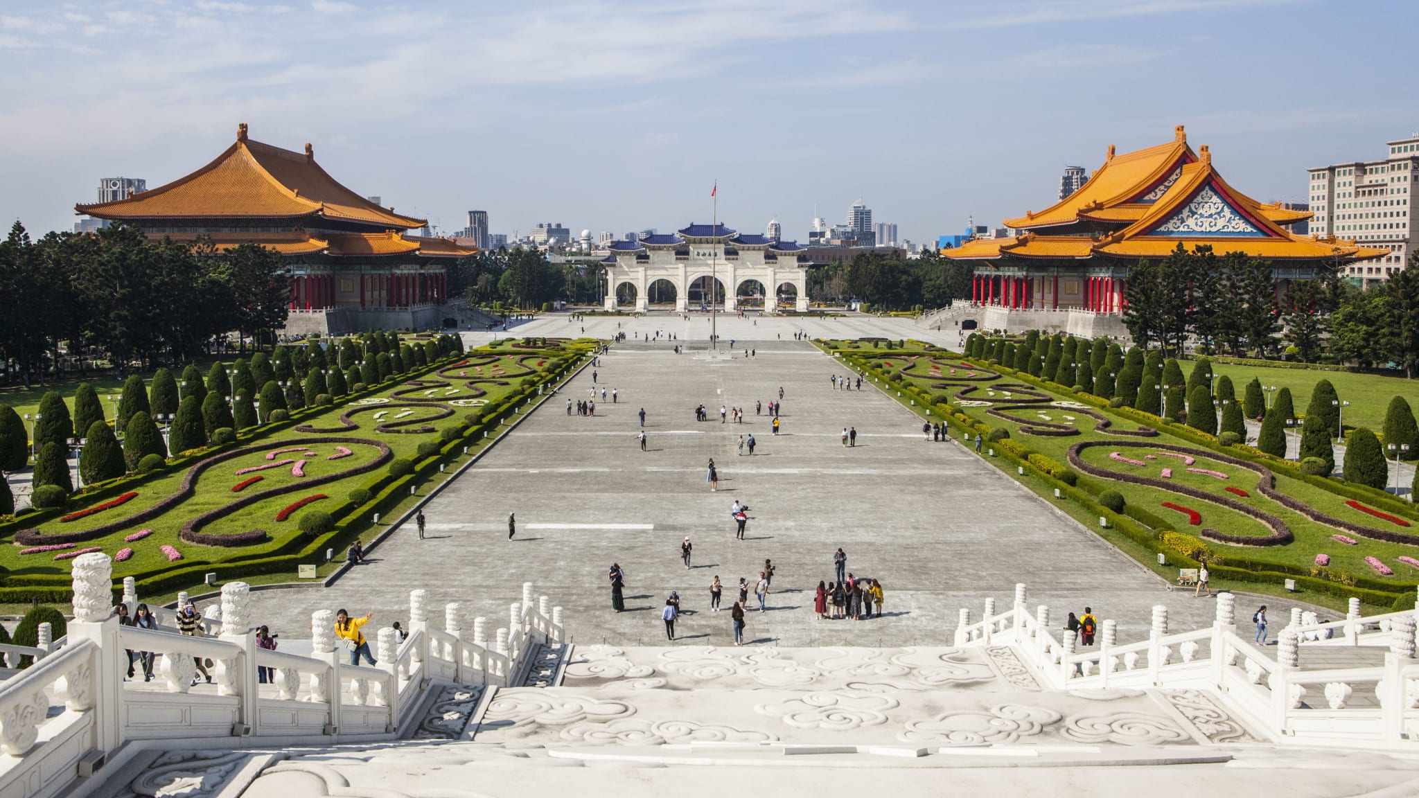Das Nationaltheater und die Konzerthalle in Taipeh