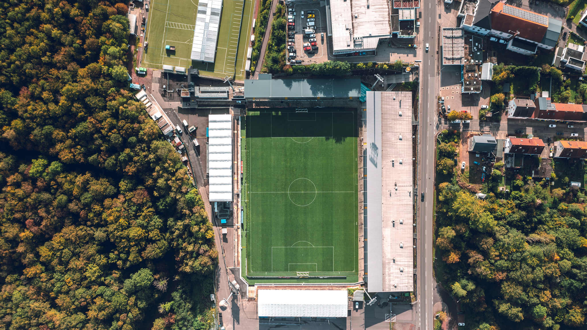 Blick auf das Stadion der SV Elversberg im Saarland.