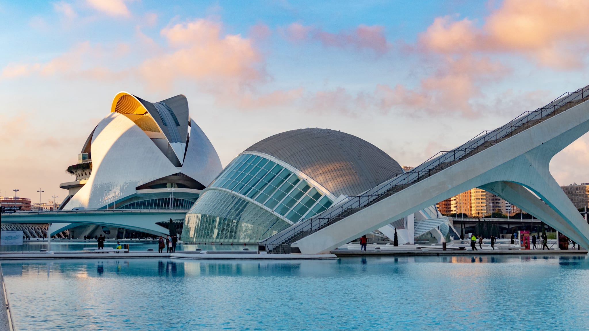 Ciudad De Las Artes Y Las Ciencias in Valencia, Spanien.