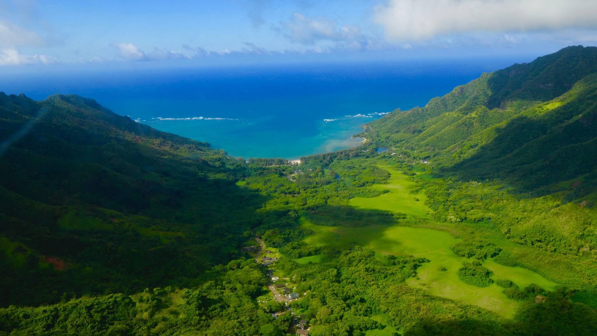Sicht auf das Set von Jurassic Park, Hawaii