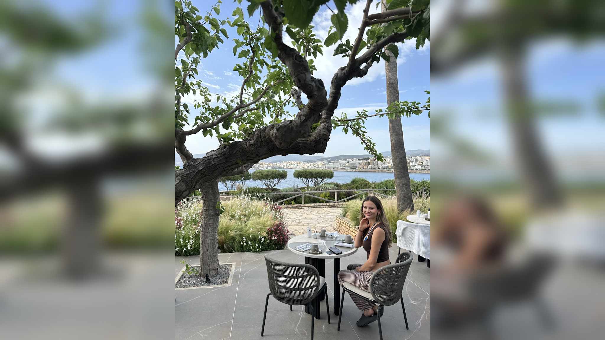 Frühstücksaussicht im Minos Palace, Kreta Griechenland © Stephi & Julian