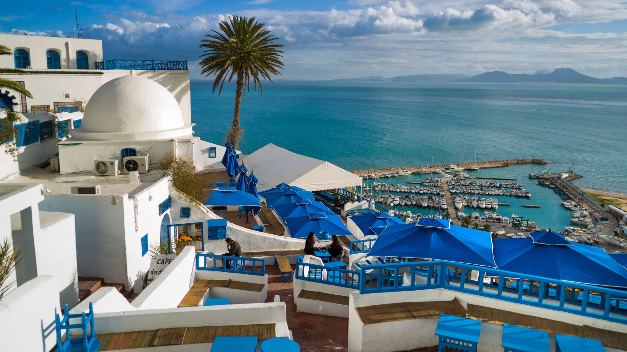 Scenic view at the town of Sidi Bou Said