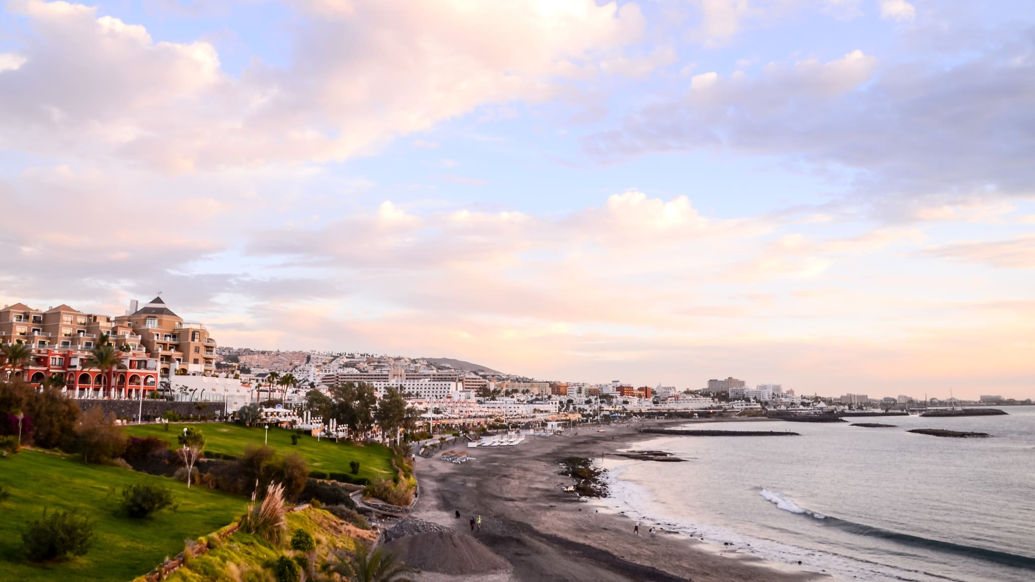 Blick von Playa de Fanabe Adeje, Teneriffa