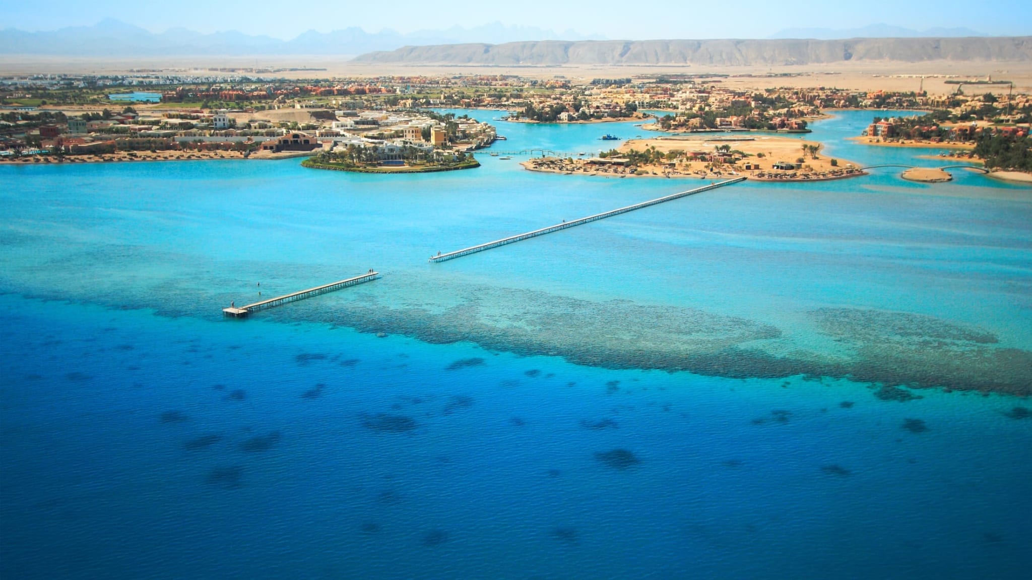 Blick auf El Gouna, Rotes Meer, Ägypten