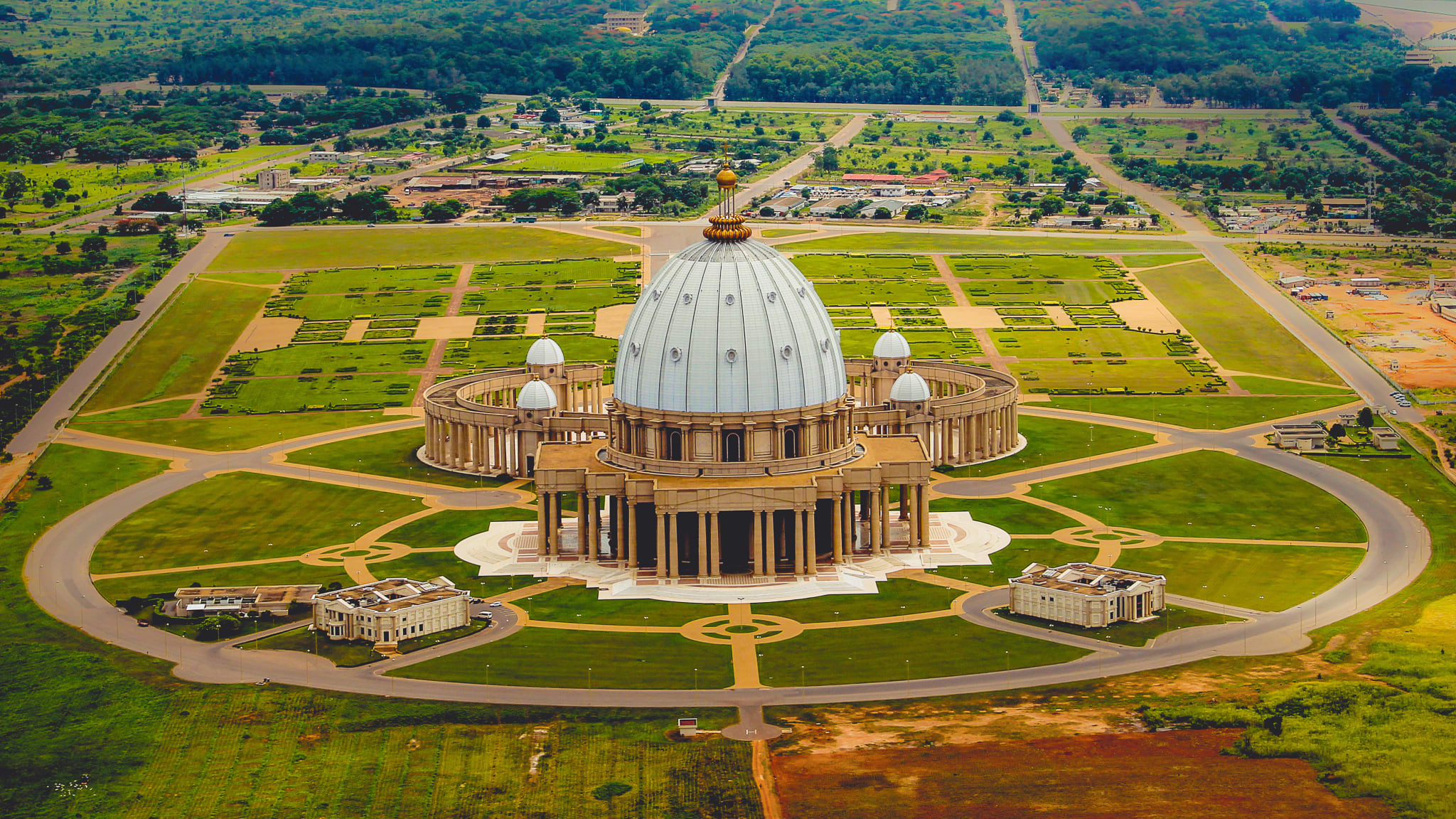 Basilica Of Our Lady Of Peace Amidst Landscape