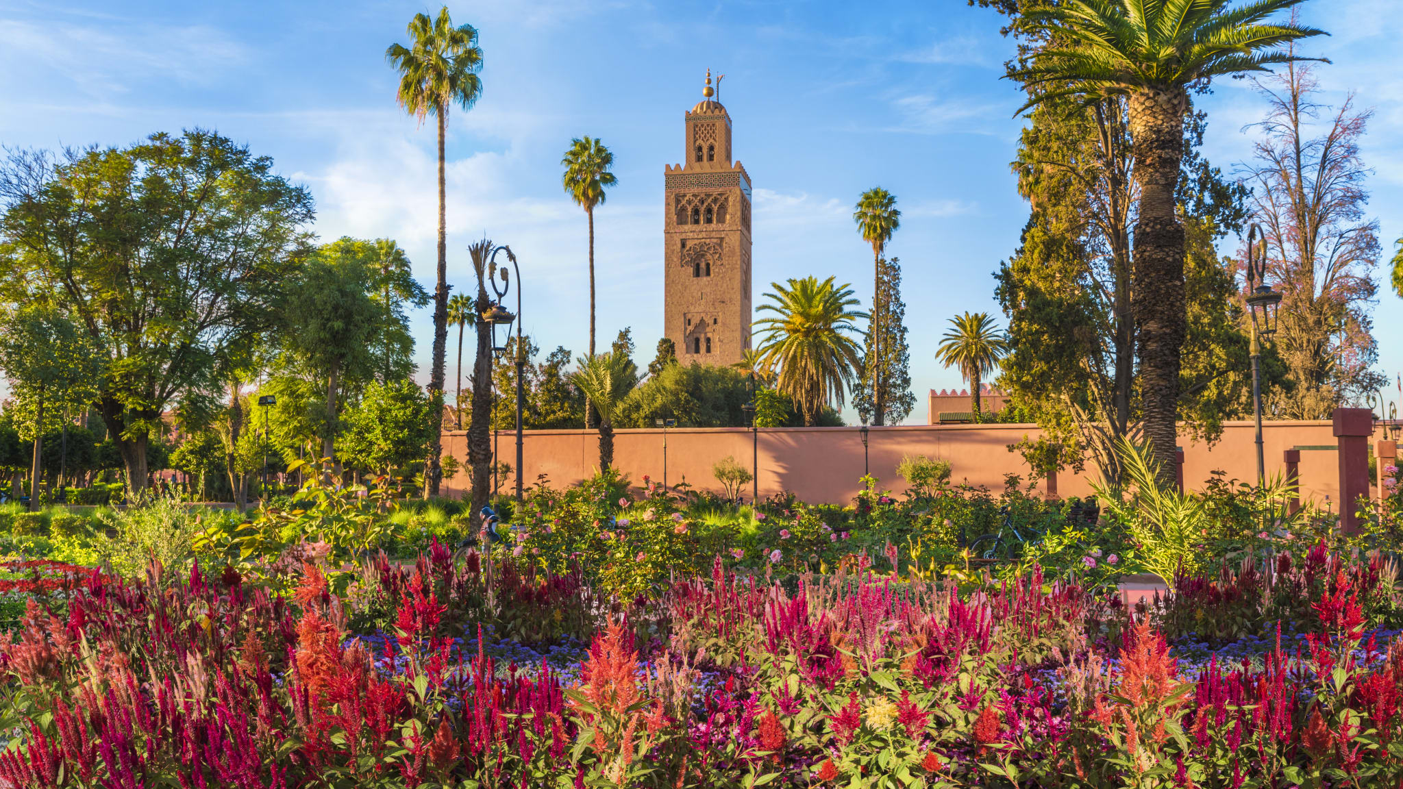 Koutoubia Moschee und Garten in Marrakesch, Marokko