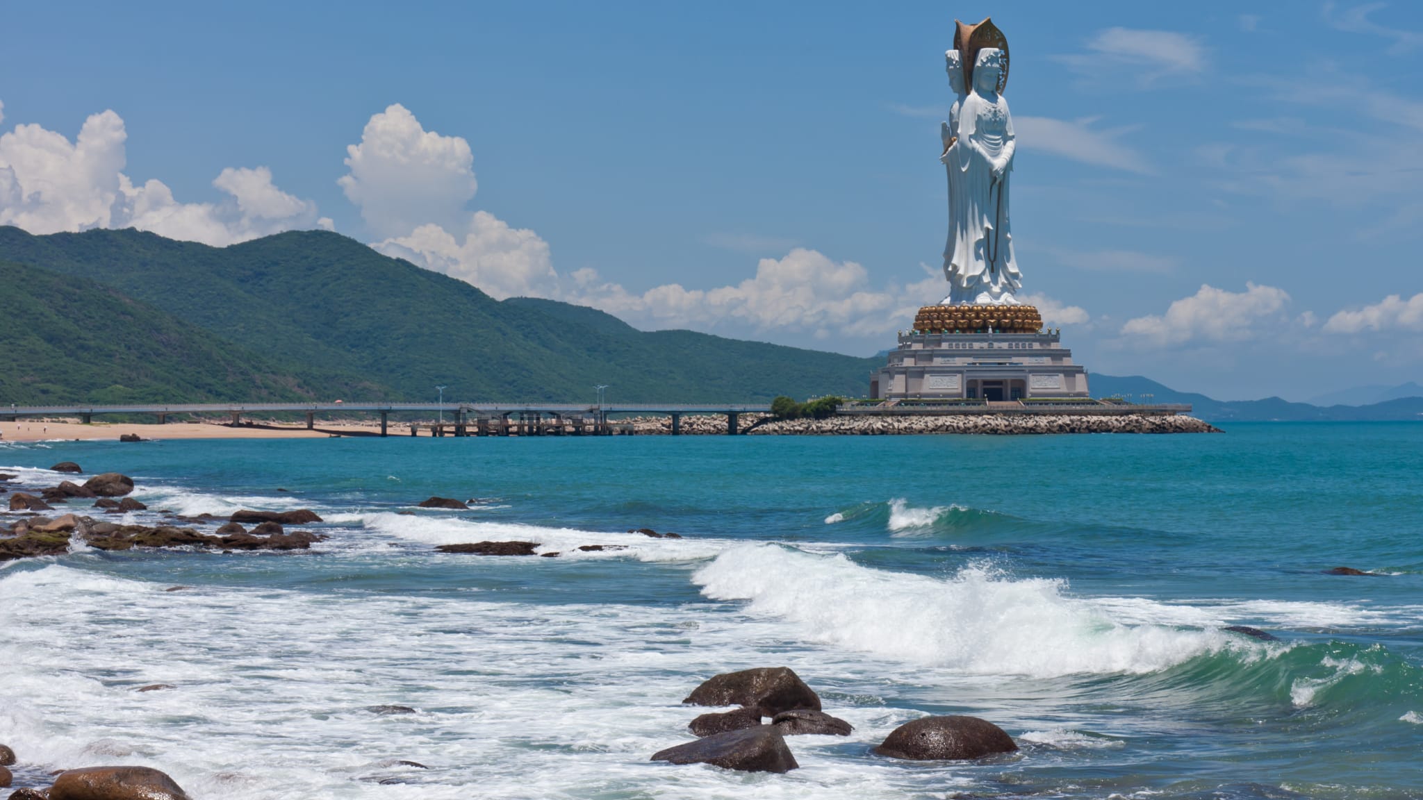 Guan Yin in der Südsee, Sanya, Hainan, China