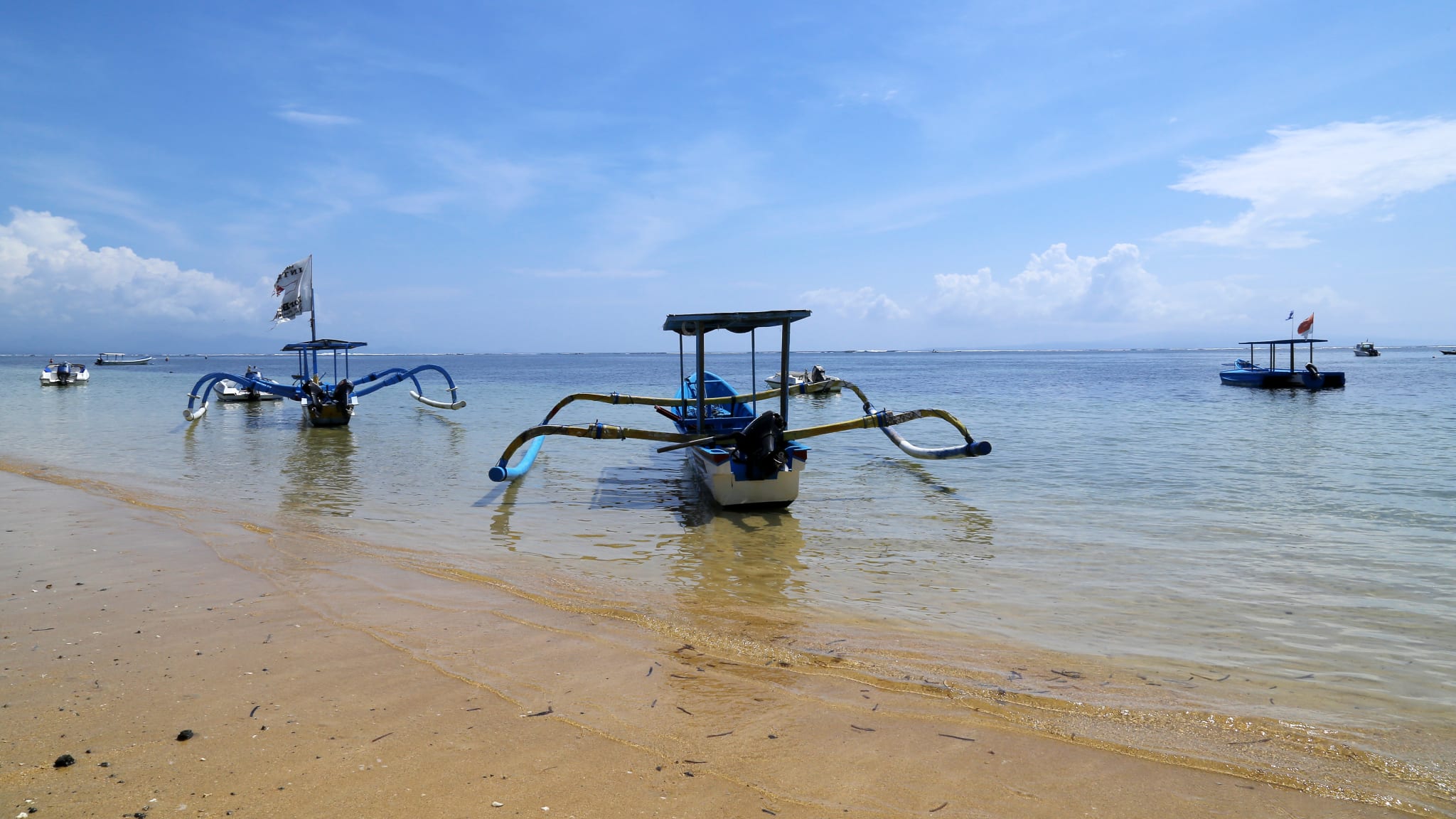 Traditionelle Jukung-Boote, Sanur, Bali