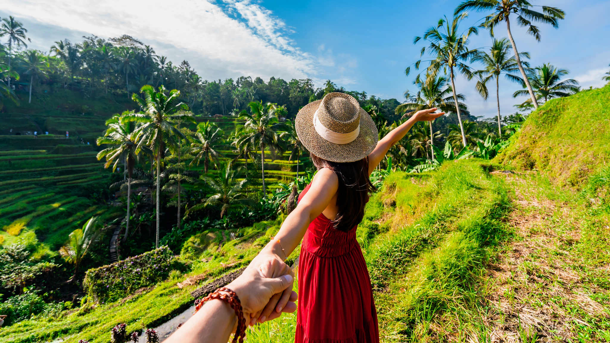 Pärchen betrachtet die Tegalala Reisterrasse von oben, Bali, Indonesien © Shutterstock - kitzcorner