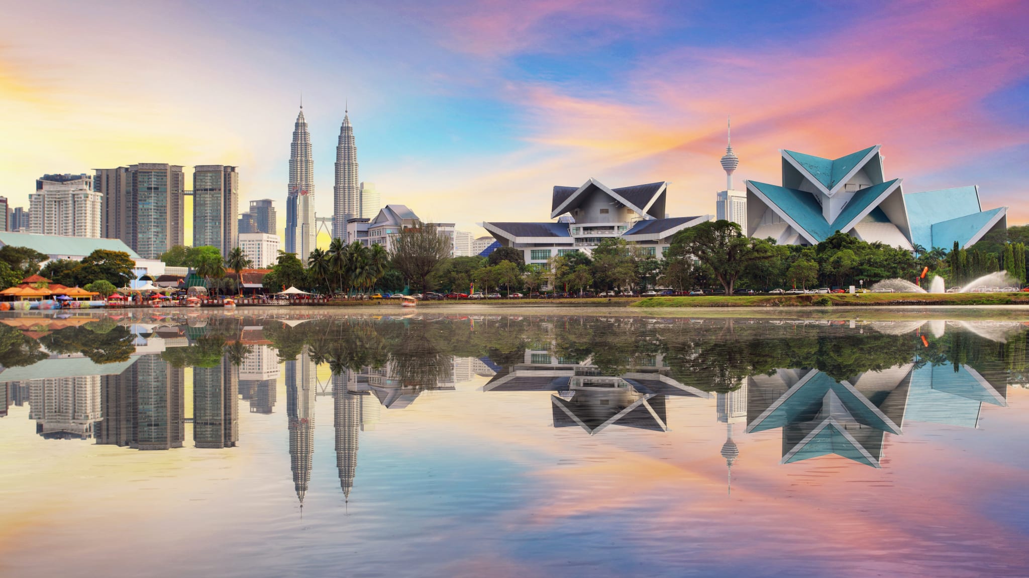 Kuala Lumpur, Malaysien Skyline bei Titiwangsa Park.