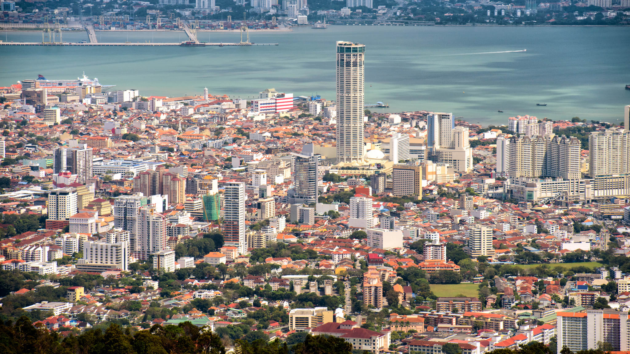 Aerial view of George Town Penang