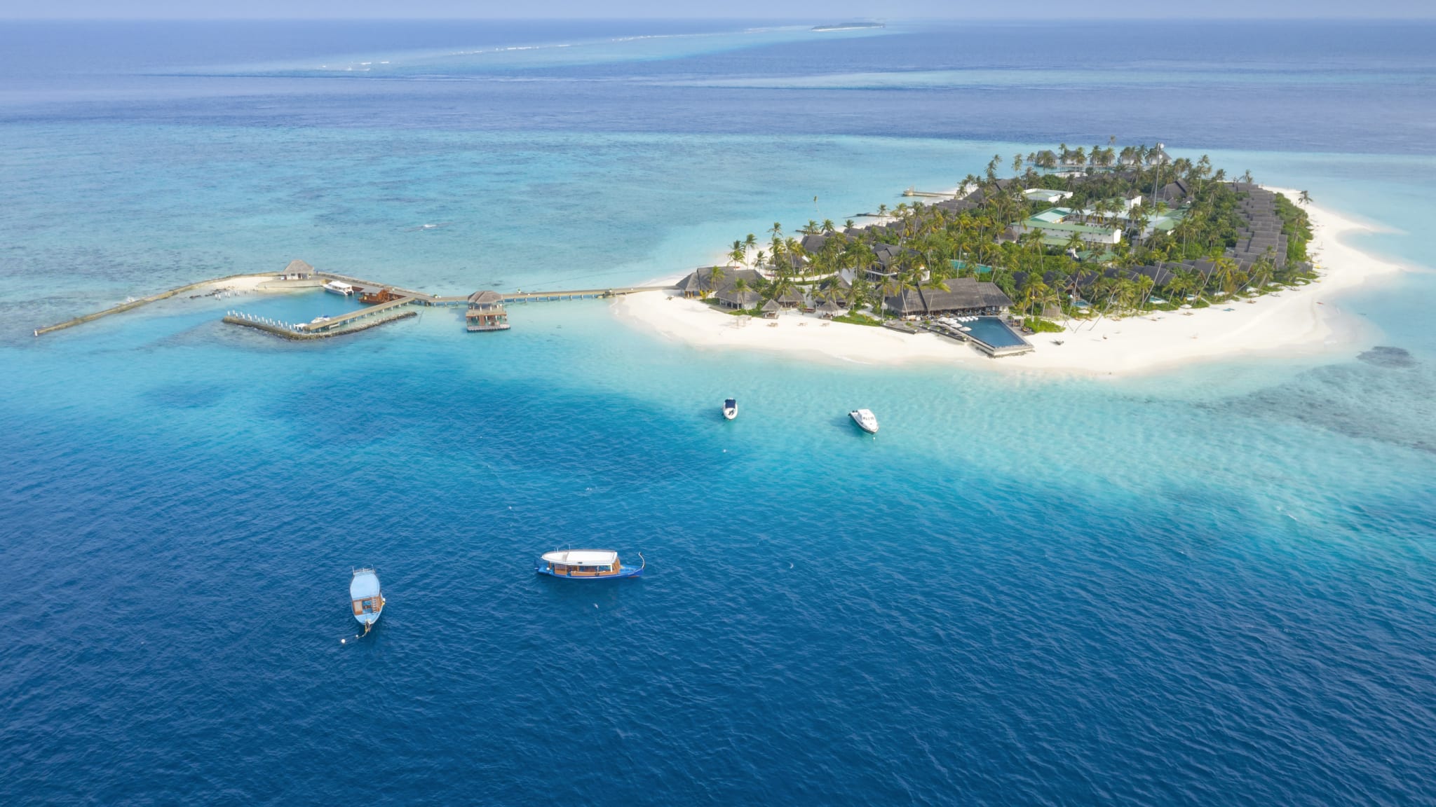 Aerial des Fushifaru Lhaviyani Atolls, Malediven